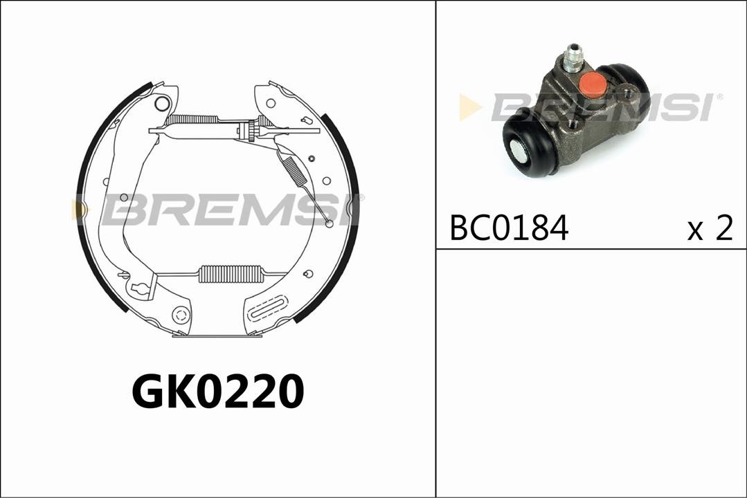 Bremsi GK0220 Колодки гальмівні барабанні, комплект GK0220: Купити в Україні - Добра ціна на EXIST.UA!