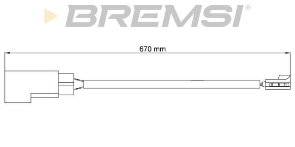 Bremsi WI0800 Датчик зносу гальмівних колодок WI0800: Купити в Україні - Добра ціна на EXIST.UA!