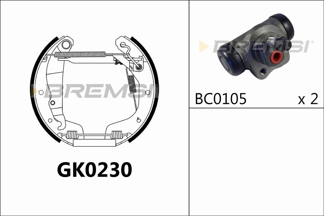 Bremsi GK0230 Колодки гальмівні барабанні, комплект GK0230: Купити в Україні - Добра ціна на EXIST.UA!