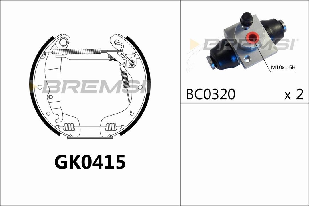 Bremsi GK0415 Колодки гальмівні барабанні, комплект GK0415: Купити в Україні - Добра ціна на EXIST.UA!