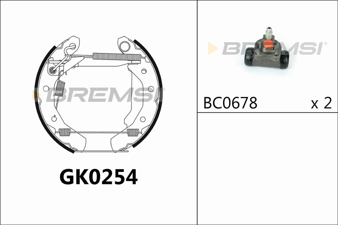 Bremsi GK0254 Колодки гальмівні барабанні, комплект GK0254: Купити в Україні - Добра ціна на EXIST.UA!