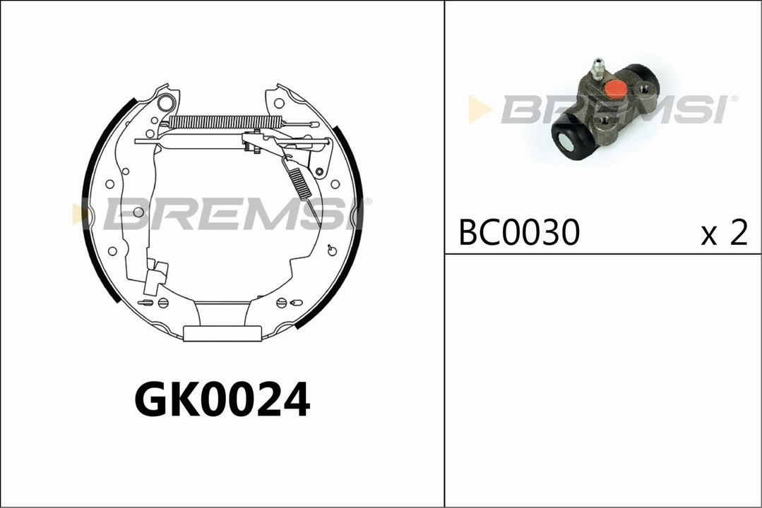 Bremsi GK0024 Колодки гальмівні барабанні, комплект GK0024: Купити в Україні - Добра ціна на EXIST.UA!