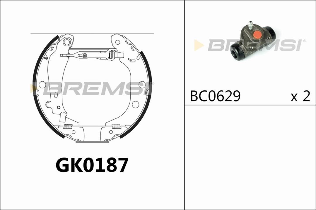 Bremsi GK0187 Колодки гальмівні барабанні, комплект GK0187: Купити в Україні - Добра ціна на EXIST.UA!