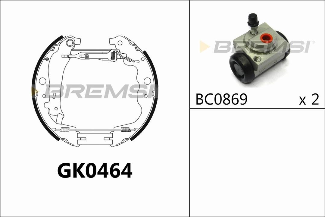Bremsi GK0464 Колодки гальмівні барабанні, комплект GK0464: Купити в Україні - Добра ціна на EXIST.UA!