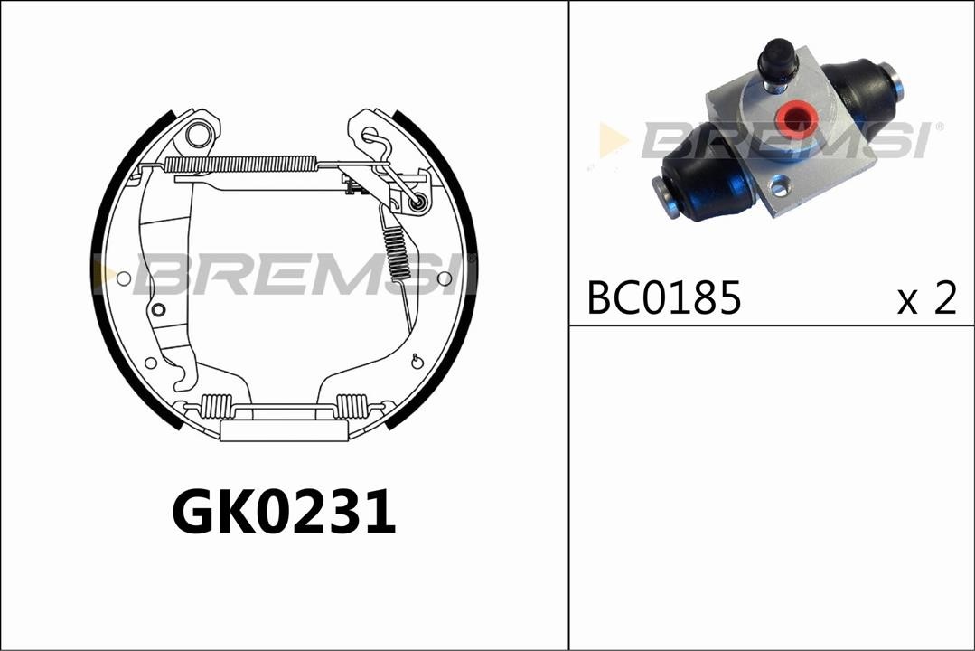 Bremsi GK0231 Колодки гальмівні барабанні, комплект GK0231: Купити в Україні - Добра ціна на EXIST.UA!