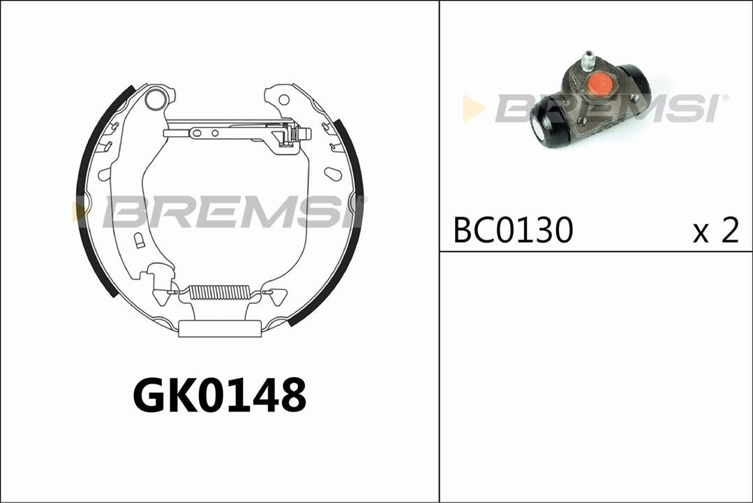 Bremsi GK0148 Колодки гальмівні барабанні, комплект GK0148: Купити в Україні - Добра ціна на EXIST.UA!