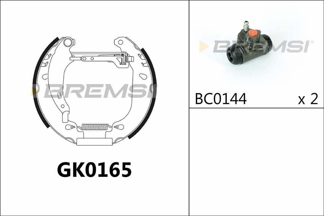 Bremsi GK0165 Колодки гальмівні барабанні, комплект GK0165: Купити в Україні - Добра ціна на EXIST.UA!