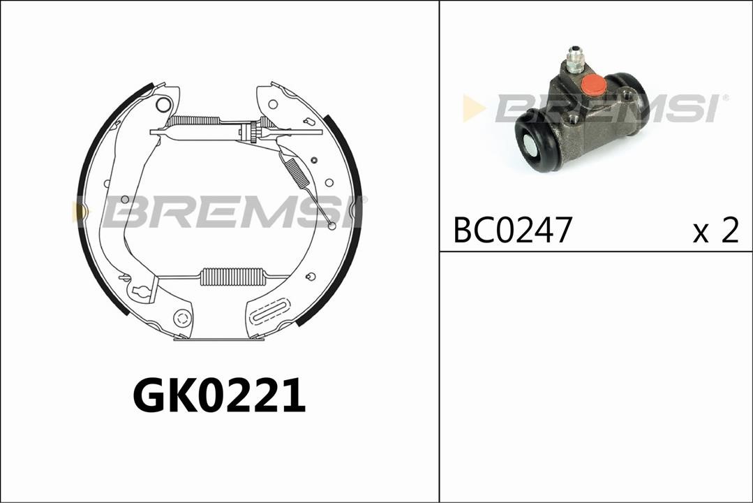 Bremsi GK0221 Колодки гальмівні барабанні, комплект GK0221: Купити в Україні - Добра ціна на EXIST.UA!