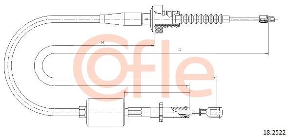 Cofle 92.18.2522 Тросовий привод, привод зчеплення 92182522: Купити в Україні - Добра ціна на EXIST.UA!