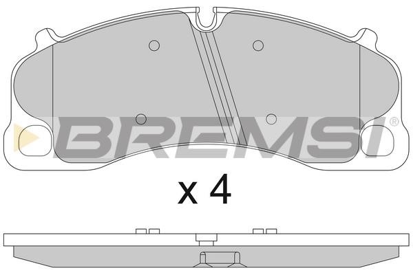 Bremsi BP3810 Гальмівні колодки, комплект BP3810: Купити в Україні - Добра ціна на EXIST.UA!