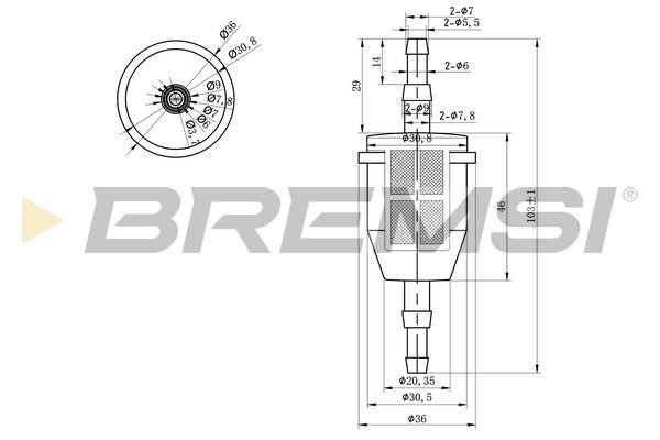 Bremsi FE0034 Фільтр палива FE0034: Купити в Україні - Добра ціна на EXIST.UA!