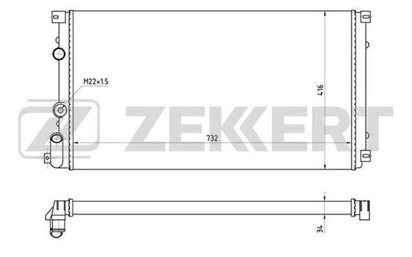 Zekkert MK-1396 Радіатор, система охолодження двигуна MK1396: Купити в Україні - Добра ціна на EXIST.UA!