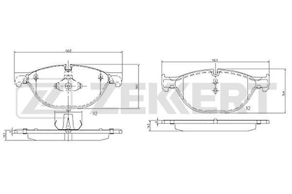 Zekkert BS-2144 Гальмівні колодки передні, комплект BS2144: Купити в Україні - Добра ціна на EXIST.UA!