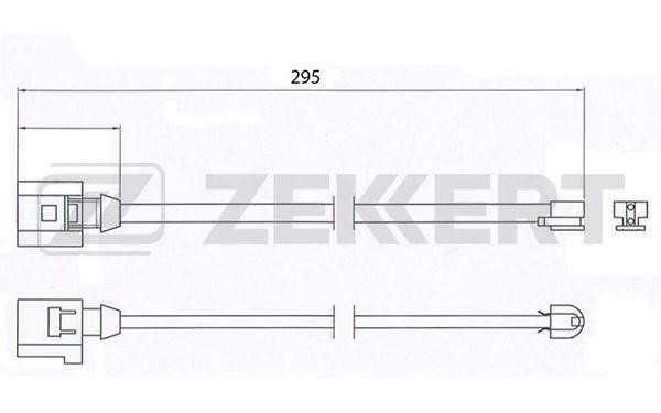 Zekkert BS-8022 Конт. попер. сигналу, знос гальм. накл. BS8022: Купити в Україні - Добра ціна на EXIST.UA!