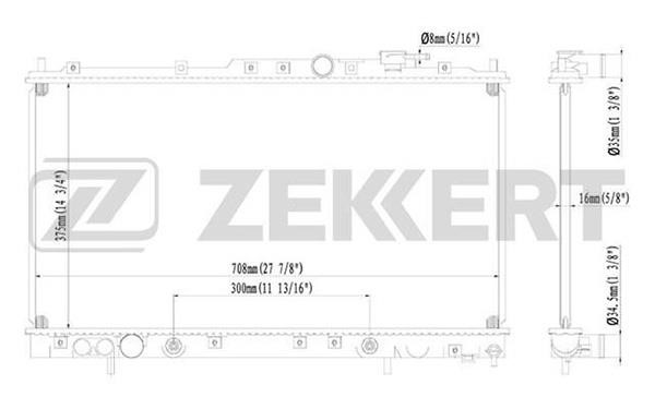 Zekkert MK-1211 Радіатор, система охолодження двигуна MK1211: Купити в Україні - Добра ціна на EXIST.UA!