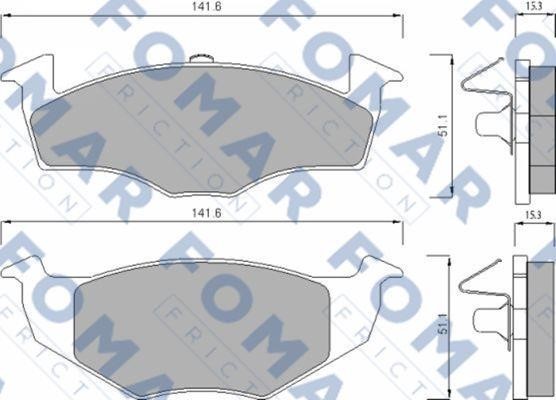 Fomar friction FO 682581 Гальмівні колодки, комплект FO682581: Купити в Україні - Добра ціна на EXIST.UA!