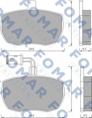 Fomar friction FO 437881 Гальмівні колодки, комплект FO437881: Купити в Україні - Добра ціна на EXIST.UA!