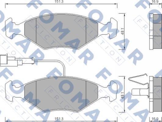 Fomar friction FO 673181 Гальмівні колодки, комплект FO673181: Купити в Україні - Добра ціна на EXIST.UA!