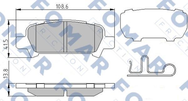 Fomar friction FO 994181 Гальмівні колодки, комплект FO994181: Купити в Україні - Добра ціна на EXIST.UA!