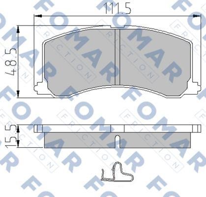 Fomar friction FO 665381 Гальмівні колодки, комплект FO665381: Купити в Україні - Добра ціна на EXIST.UA!