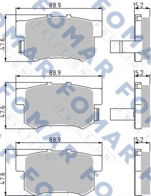 Fomar friction FO 933281 Гальмівні колодки, комплект FO933281: Купити в Україні - Добра ціна на EXIST.UA!
