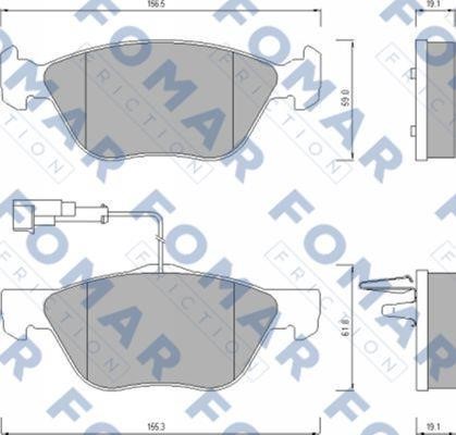 Fomar friction FO 635381 Гальмівні колодки, комплект FO635381: Купити в Україні - Добра ціна на EXIST.UA!