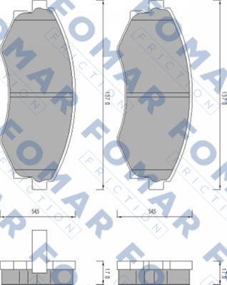 Fomar friction FO 448781 Гальмівні колодки, комплект FO448781: Купити в Україні - Добра ціна на EXIST.UA!