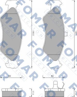 Fomar friction FO 487081 Гальмівні колодки, комплект FO487081: Купити в Україні - Добра ціна на EXIST.UA!