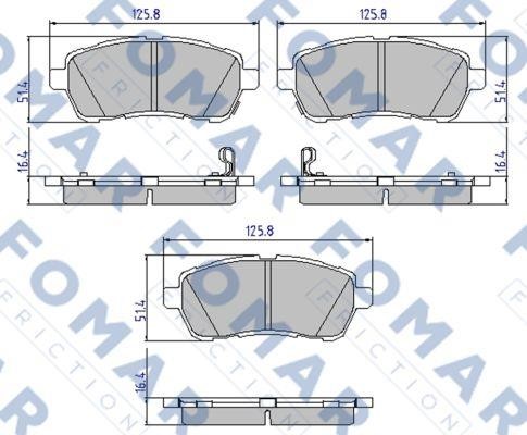 Fomar friction FO 935981 Гальмівні колодки, комплект FO935981: Купити в Україні - Добра ціна на EXIST.UA!