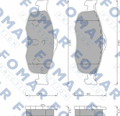 Fomar friction FO 491681 Гальмівні колодки, комплект FO491681: Купити в Україні - Добра ціна на EXIST.UA!