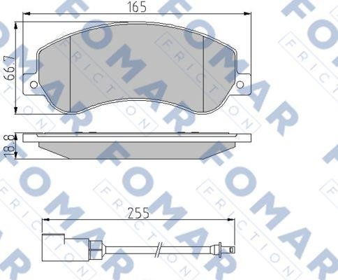 Fomar friction FO 925081 Гальмівні колодки, комплект FO925081: Купити в Україні - Добра ціна на EXIST.UA!