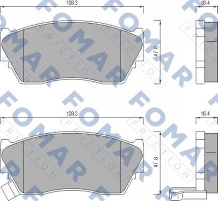 Fomar friction FO 484081 Гальмівні колодки, комплект FO484081: Купити в Україні - Добра ціна на EXIST.UA!