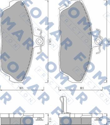 Fomar friction FO 456181 Гальмівні колодки, комплект FO456181: Купити в Україні - Добра ціна на EXIST.UA!
