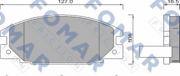 Fomar friction FO 486681 Гальмівні колодки, комплект FO486681: Купити в Україні - Добра ціна на EXIST.UA!