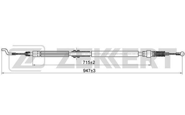 Zekkert BZ-1095 Трос, cтояночний гальмо BZ1095: Купити в Україні - Добра ціна на EXIST.UA!