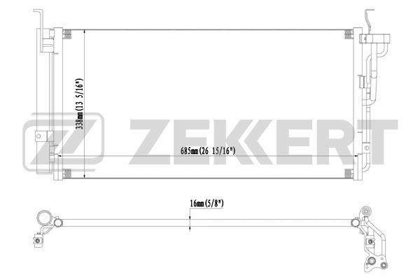 Zekkert MK3035 Радіатор кондиціонера (Конденсатор) MK3035: Купити в Україні - Добра ціна на EXIST.UA!