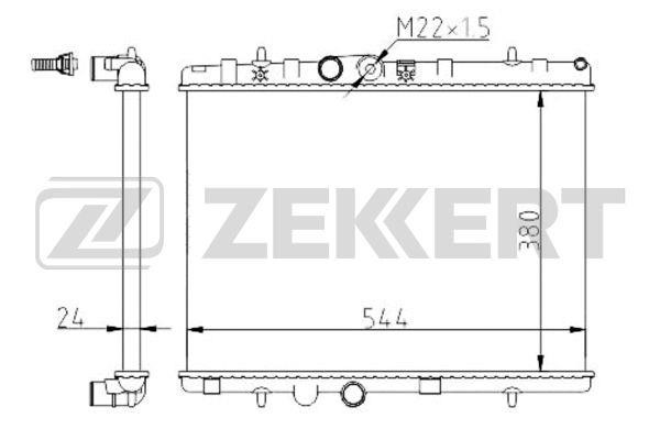 Zekkert MK-1344 Радіатор, система охолодження двигуна MK1344: Купити в Україні - Добра ціна на EXIST.UA!