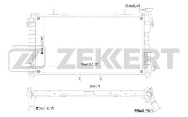 Zekkert MK-1146 Радіатор, система охолодження двигуна MK1146: Купити в Україні - Добра ціна на EXIST.UA!