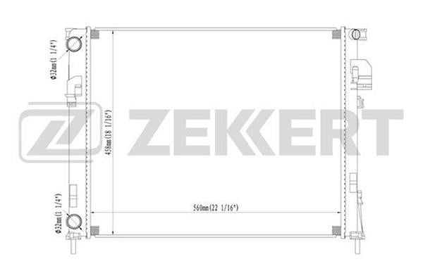 Zekkert MK-1364 Радіатор, система охолодження двигуна MK1364: Купити в Україні - Добра ціна на EXIST.UA!