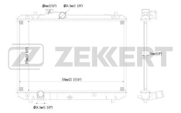 Zekkert MK-1232 Радіатор, система охолодження двигуна MK1232: Купити в Україні - Добра ціна на EXIST.UA!