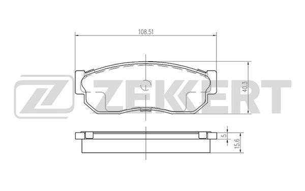 Zekkert BS-2156 Гальмівні колодки передні, комплект BS2156: Купити в Україні - Добра ціна на EXIST.UA!