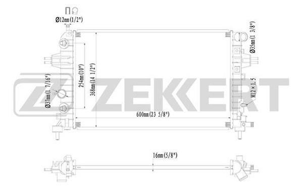 Zekkert MK-1221 Радіатор, система охолодження двигуна MK1221: Купити в Україні - Добра ціна на EXIST.UA!