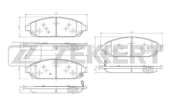 Zekkert BS-2982 Гальмівні колодки передні, комплект BS2982: Приваблива ціна - Купити в Україні на EXIST.UA!