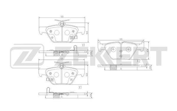 Zekkert BS-1520 Гальмівні колодки задні, комплект BS1520: Купити в Україні - Добра ціна на EXIST.UA!