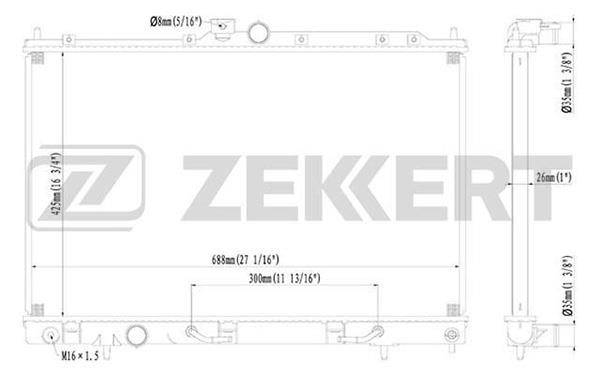 Zekkert MK-1183 Радіатор, система охолодження двигуна MK1183: Купити в Україні - Добра ціна на EXIST.UA!