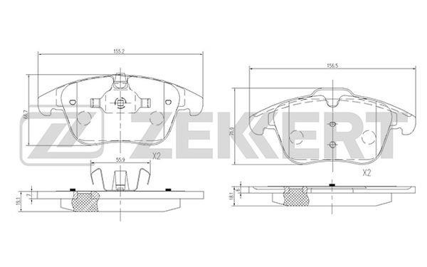 Zekkert BS-1128 Гальмівні колодки, комплект BS1128: Купити в Україні - Добра ціна на EXIST.UA!