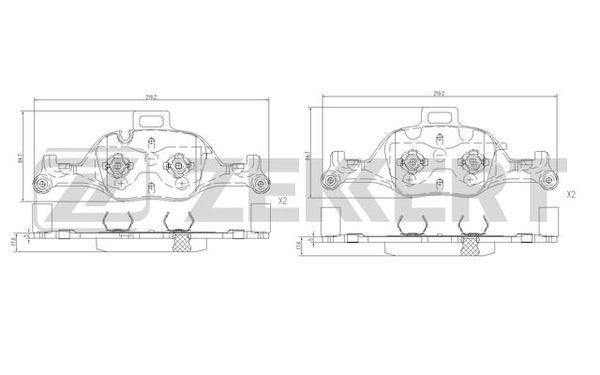 Zekkert BS-1526 Гальмівні колодки передні, комплект BS1526: Купити в Україні - Добра ціна на EXIST.UA!