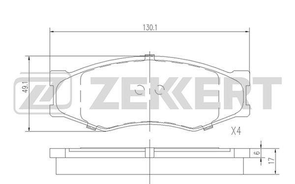 Zekkert BS-2526 Гальмівні колодки передні, комплект BS2526: Купити в Україні - Добра ціна на EXIST.UA!