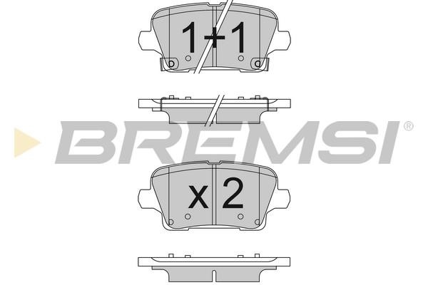 Bremsi BP3841 Гальмівні колодки, комплект BP3841: Купити в Україні - Добра ціна на EXIST.UA!