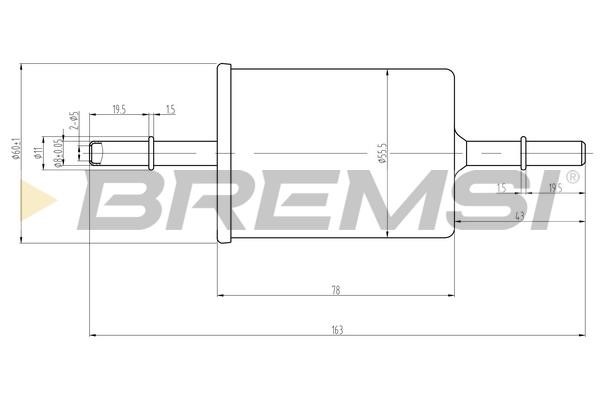Bremsi FE0062 Фільтр палива FE0062: Купити в Україні - Добра ціна на EXIST.UA!